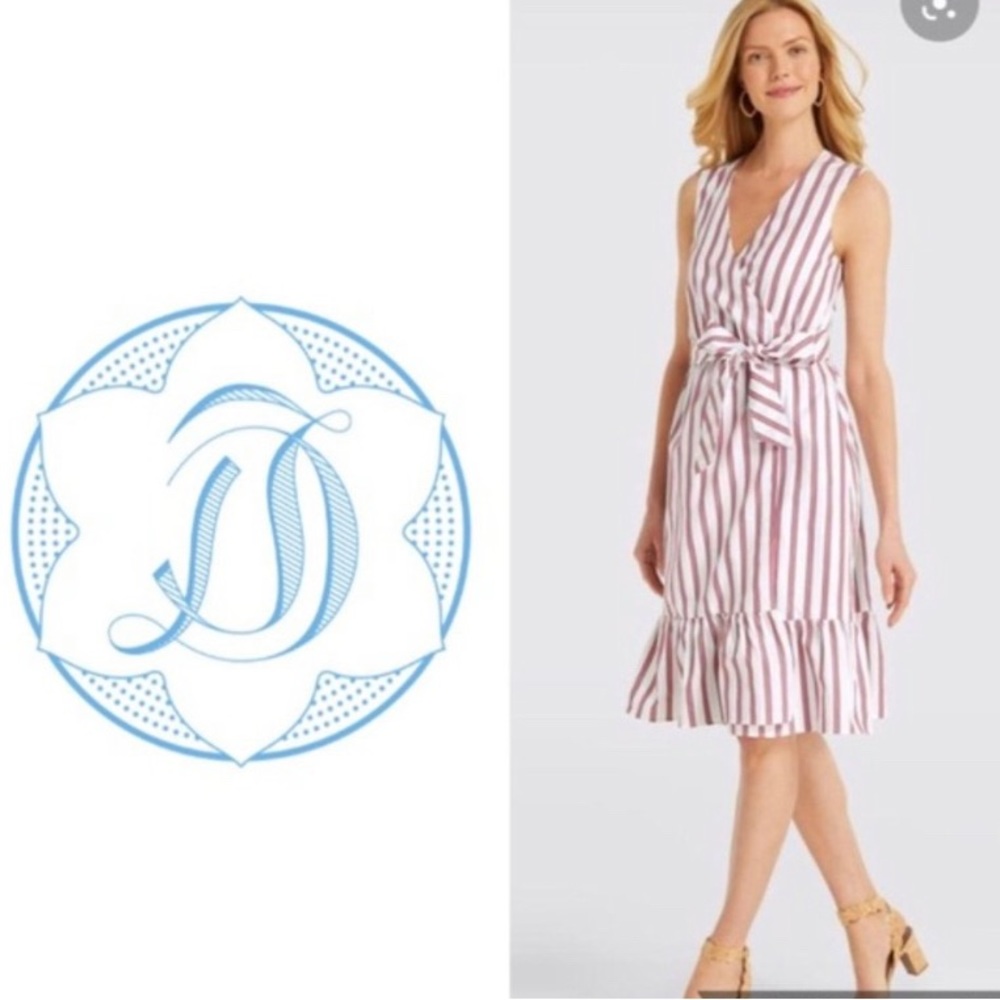 Draper James strip wrap New NWT Dress D25016